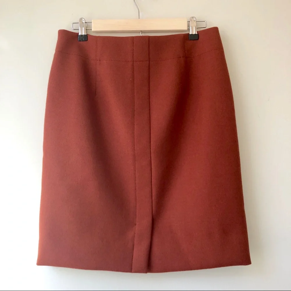 J. Crew Rust Brown Pencil Skirt